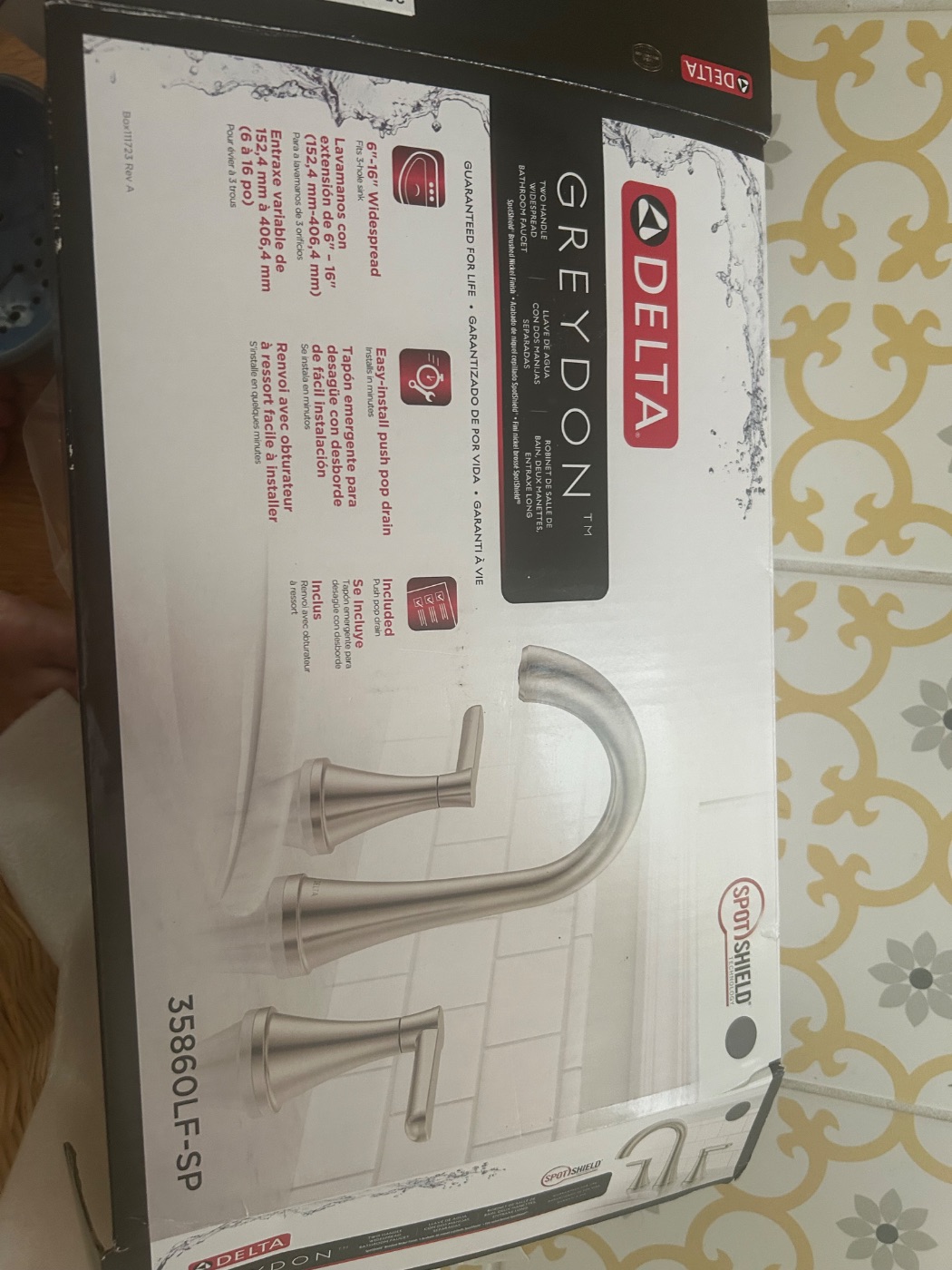 new bathroom faucet and handles